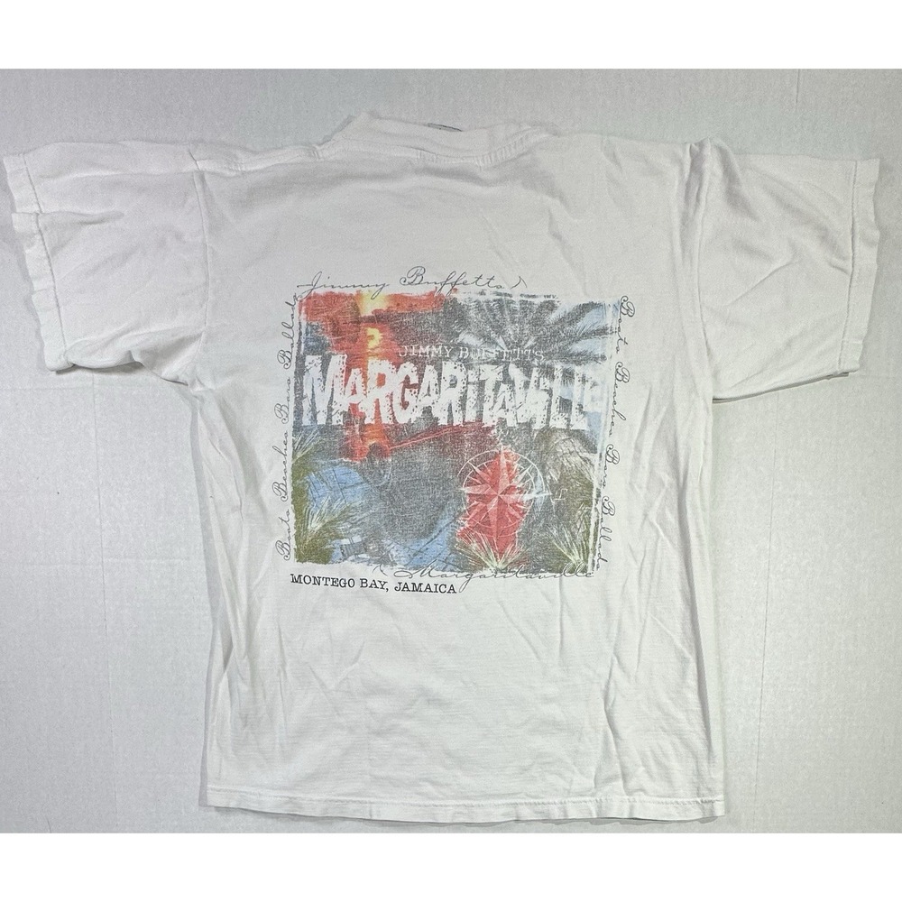 Jimmy Buffett Margaritaville Montego Bay Jamaica T-Shirt XS White Caribbean